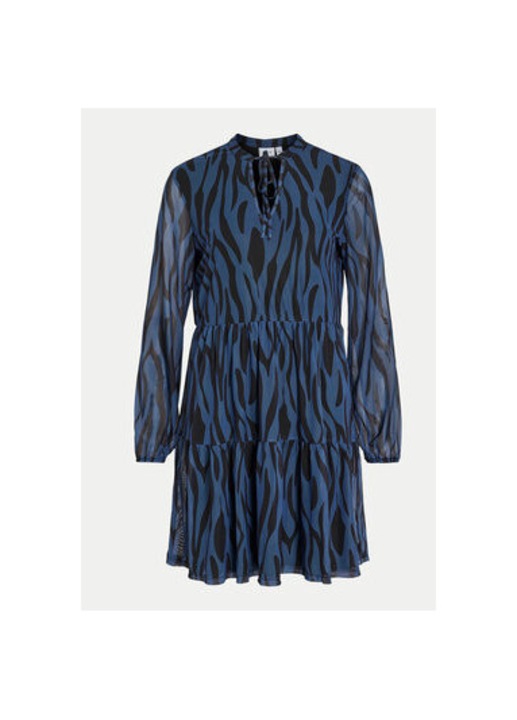 Дамска рокля, Vila, 304687716, Полиестер, Син, Син