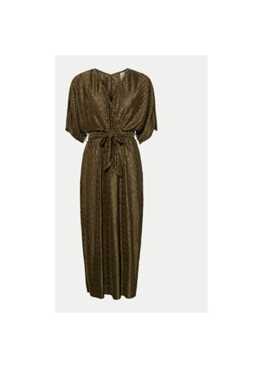 Дамска рокля, Yas, 304502538, Рециклиран полиестер, Кафяв, Кафяв