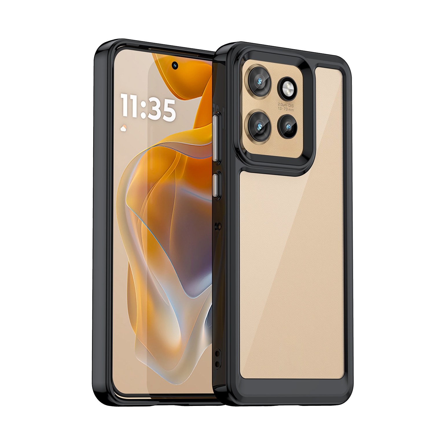 Husa telefon, pentru Motorola Edge 50 Neo 5G De inalta calitate Hard Backplane Soft Border Pure si Luminos Simtire confortabila, Negru transparent