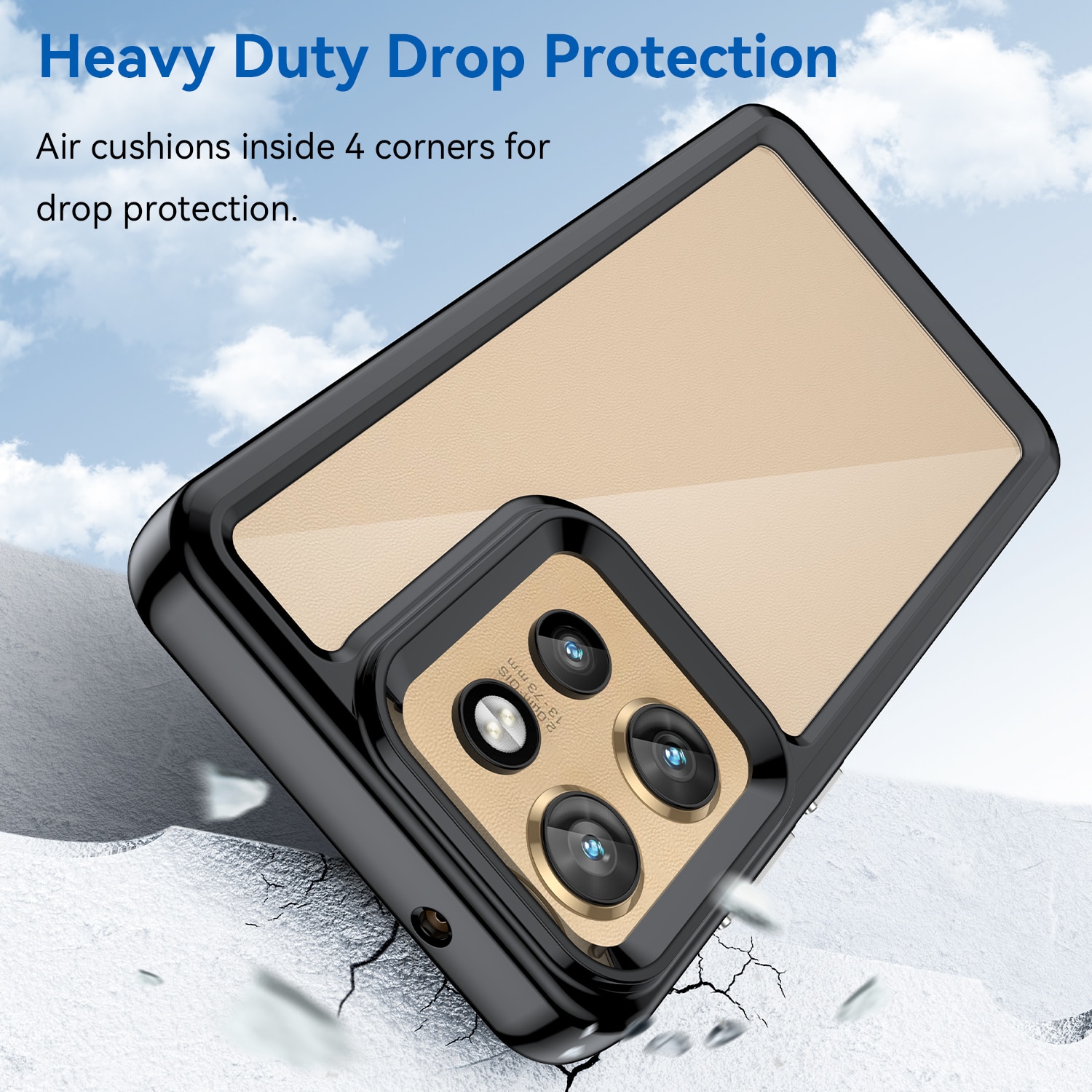Husa telefon, pentru Motorola Edge 50 Neo 5G De inalta calitate Hard Backplane Soft Border Pure si Luminos Simtire confortabila, Negru transparent