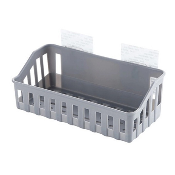 Raft metalic YANYXR cu carlige si cos depozitare, gri, 30x15x10cm