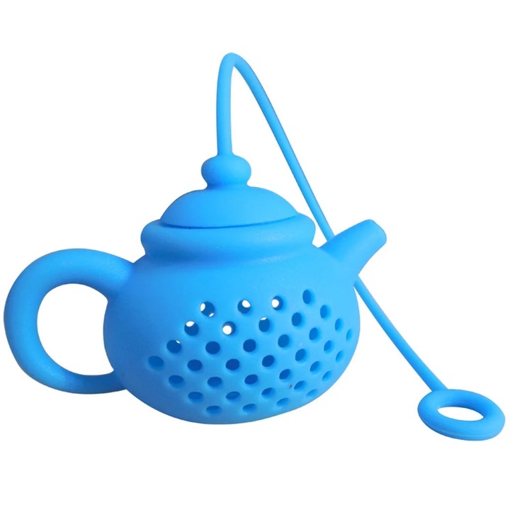 Infuzor ceai YANYXR silicon rosu 7x5x5cm forma ceainic