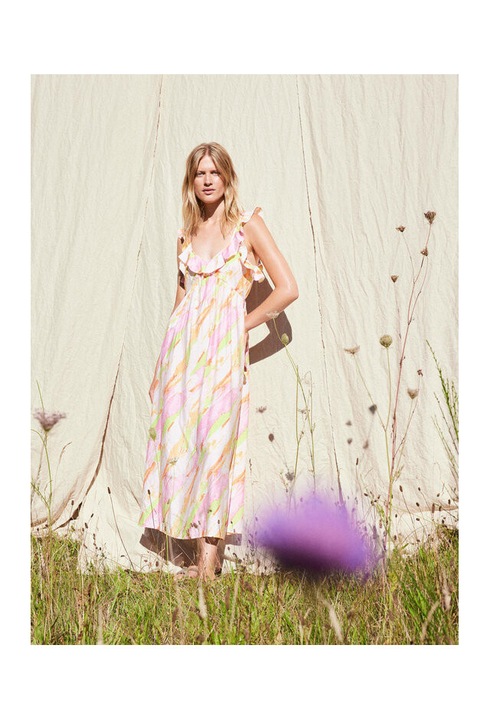 Дамска рокля, Selected Femme, 302532070, Вискоза, Найлон, 40, Розов