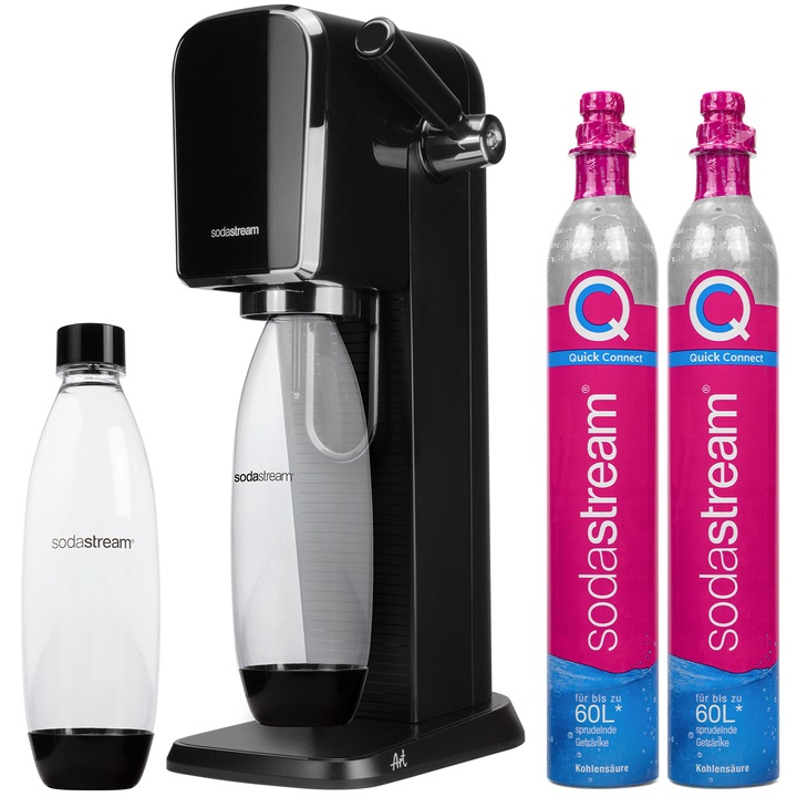 Szódagép szett SodaStream Art Black + SodaStream QuickConnect CO2 Patron