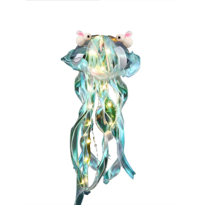 Decoratiune suspendata meduza multicolora, 20x15x2cm, petrecere tematica ocean