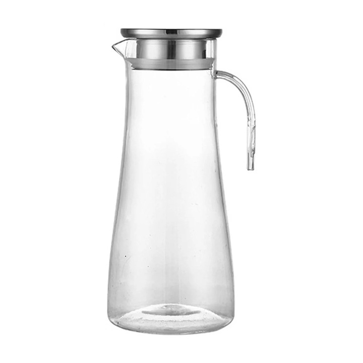 YANYXR üveg kancsó 1.5L fedővel és szűrővel, átlátszó, 61.5oz