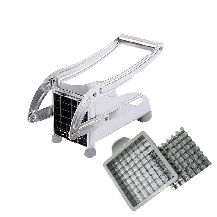 Feliator cartofi YANYXR inox 2 lame 26x12x10cm argintiu set