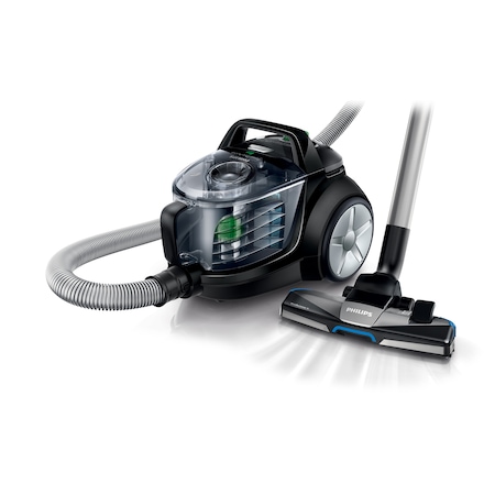 Aspirator fara sac Philips PowerPro Active FC8645/91, 1.7 l, Tub telescopic metalic, 750W, EPA 10, Negru