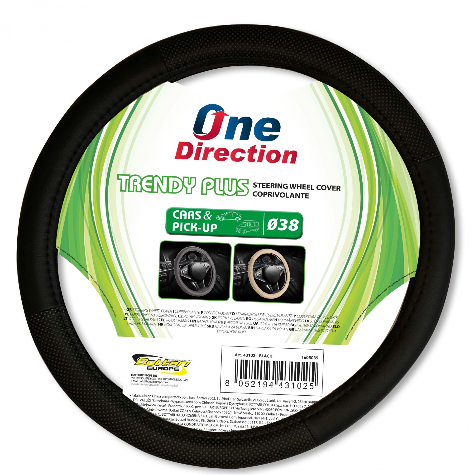 Husa volan Trendy Plus negru