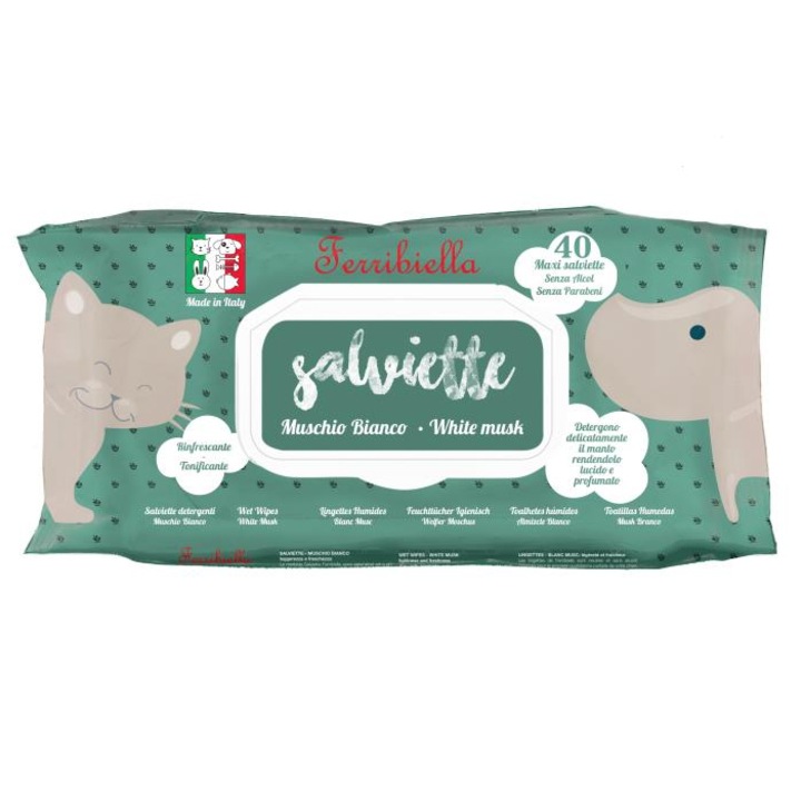 Servetele umede Ferribiella White Musk, 40 buc