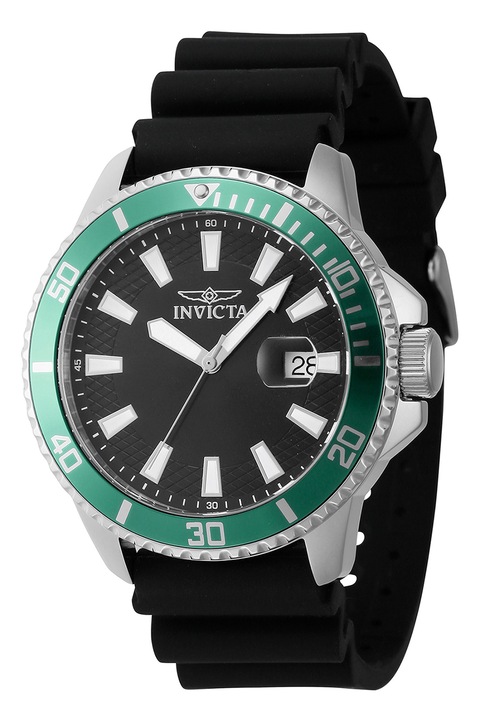 Invicta, Часовник Pro Diver със силиконова каишка, Черен