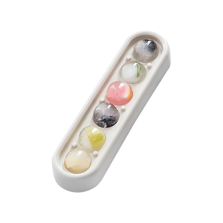 Set 2 forme siliconice pentru inghetata, reutilizabile, usor de demontat, colorate, 2 piese