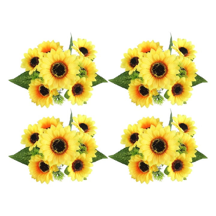 Floare artificiala floarea-soarelui YANYXR galben 35x20x7cm