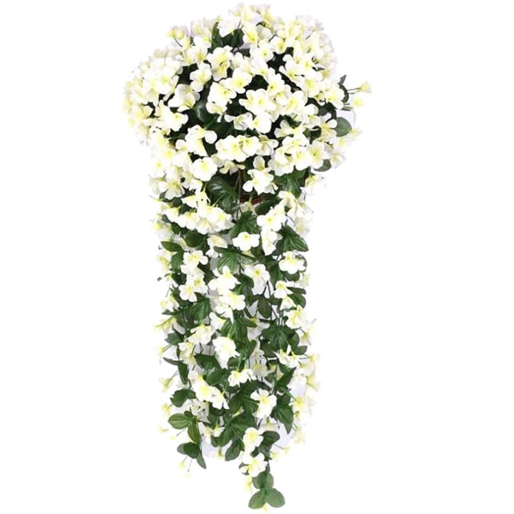 Flori artificiale suspendate, set 2 bucati, violet, 80cm, decor gradina nunti