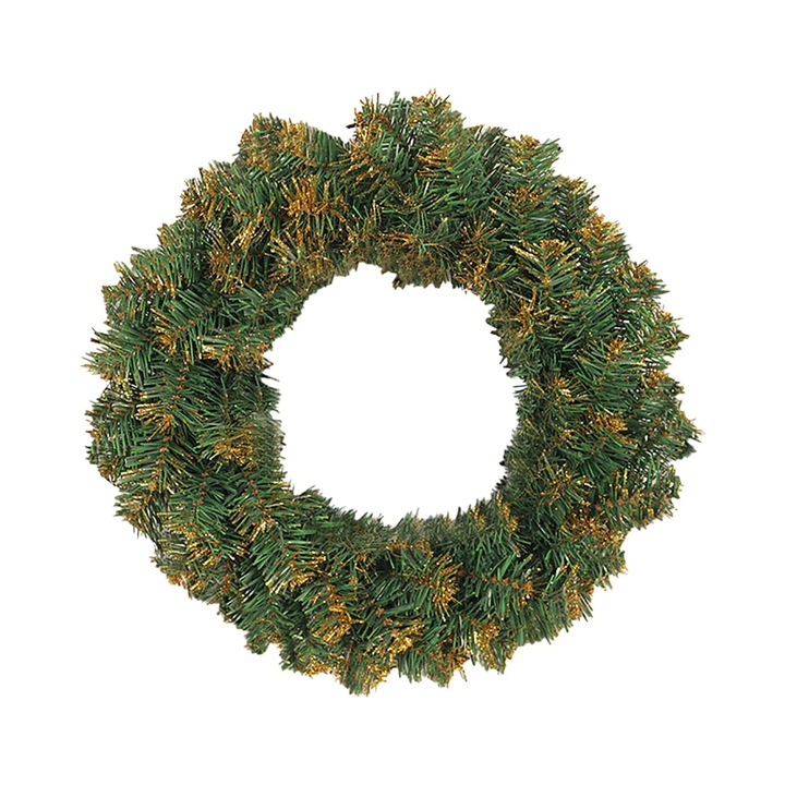 Coronita de Craciun multicolora 30x30cm cu lumina