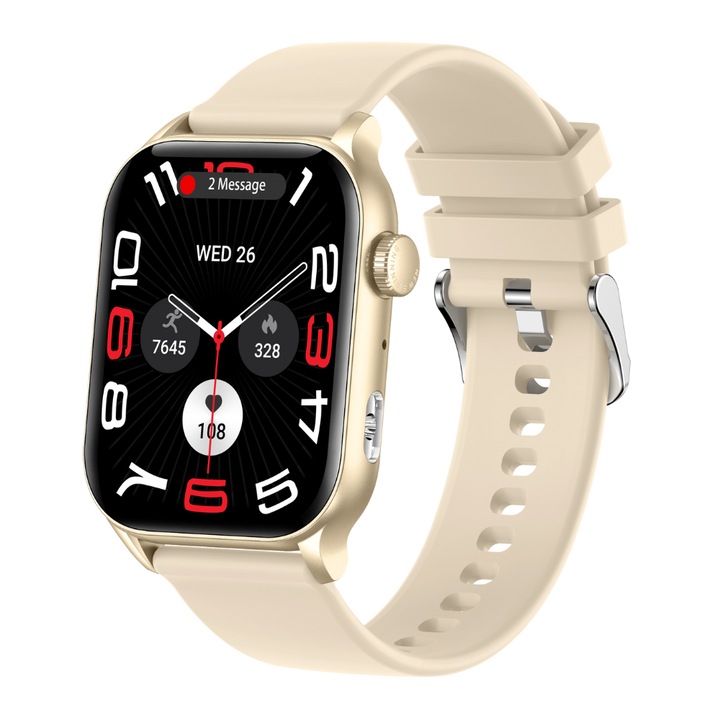 TWINKLER® Okosóra, TKY-KR86, okos, fitnesz, sport, alvásfigyelés és egészségügyi mutatók, LED zseblámpa, FitCloudPro