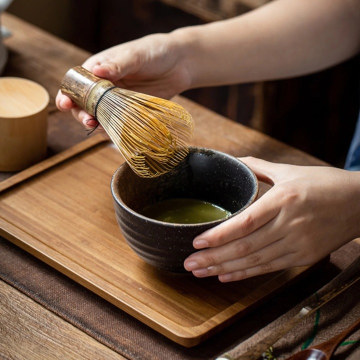 YANYXR japán teáskészlet, kézműves, matcha kiegészítők, fa, többszínű