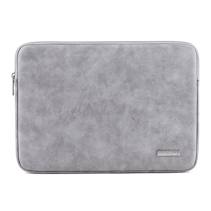 Чанта за лаптоп Zeaicos, защита за MacBook Air/Pro, 15 инча, сребриста, издръжлив материал, компактен дизайн