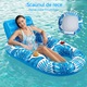 Надуваем стол за басейн, YSBER, за 1 човек, 160x102 см Надуваем стол за басейн, 2 поставки за чаши, тъмносин