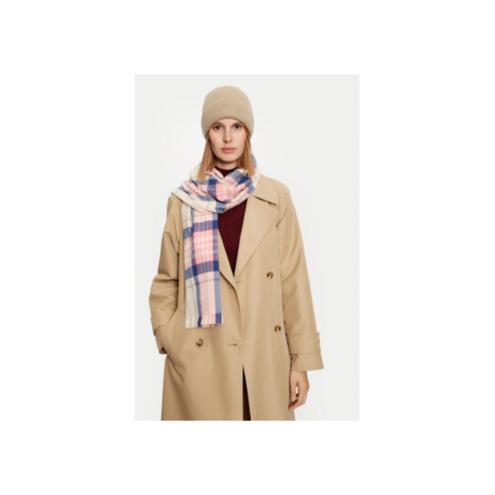 Дамски комплект шапка и шал, Брой части, 304763359, Рециклиран полиестер, Един размер INTL, Бежов
