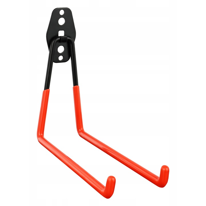 Suport De Perete Pentru Bicicleta, TMY, Constructie Robusta, Carlige Acoperite Cu Cauciuc De Protectie, TMY, HK-03, Metalic, Portocaliu, Capacitate Maxima De Incarcare De 15 kg, Montaj Simplu, 4 Suruburi De Fixare Incluse, Set 6 Bucati