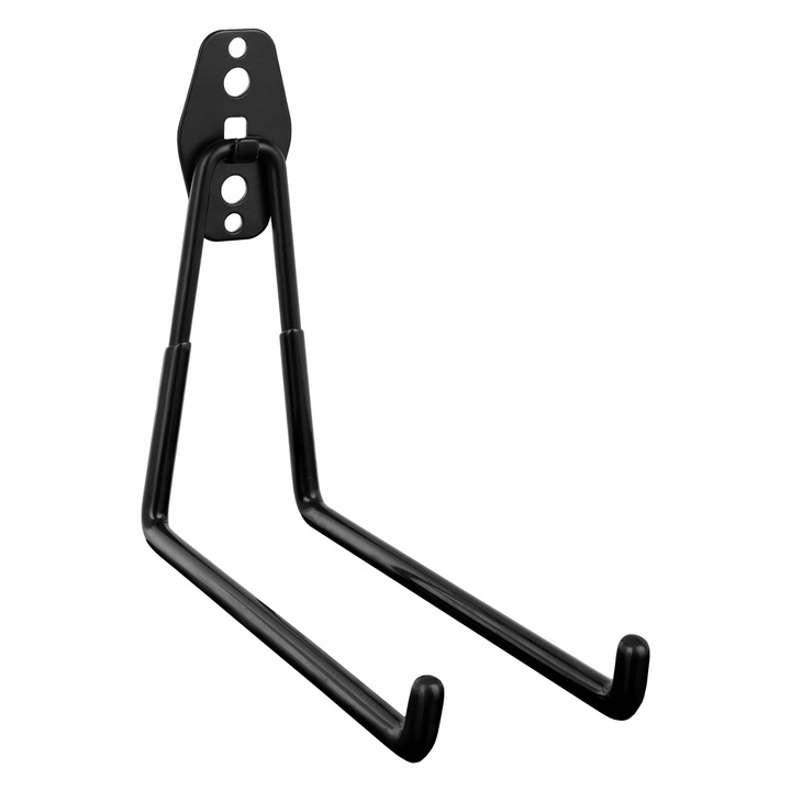 Suport De Perete Pentru Bicicleta, TMY, Constructie Robusta, Carlige Acoperite Cu Cauciuc De Protectie, TMY, HK-03, Negru, Metalic, Sarcina Maxima 15 kg, Set, 4 Suruburi De Fixare Incluse, Set 6 Bucati