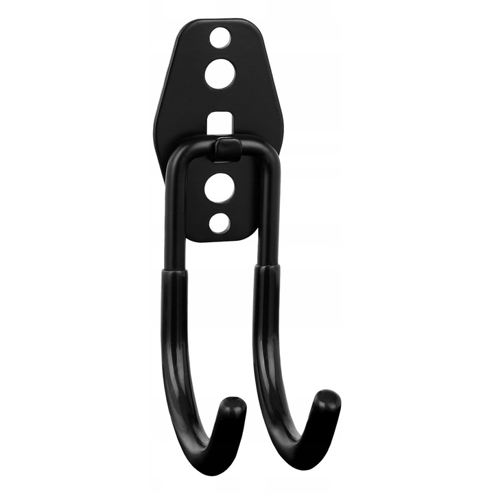 Suport De Perete Pentru Bicicleta, TMY, Constructie Robusta, Carlige Acoperite Cu Cauciuc De Protectie, TMY, HK-04, Metalic, Negru, Capacitate Maxima De Incarcare De 20 kg, Montaj Simplu, 4 Suruburi De Fixare, Set 6 Bucati