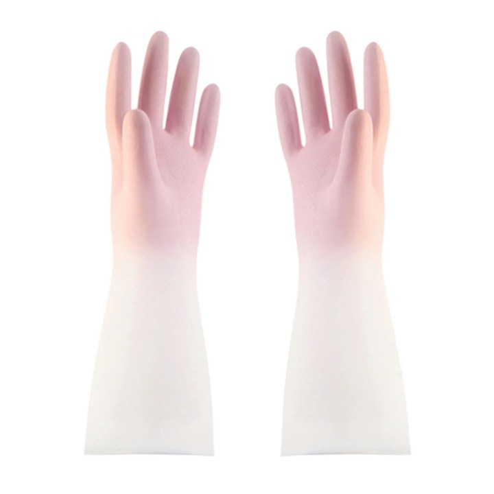 YANYXR konyhai kesztyű, vízálló latex, rózsaszín, M