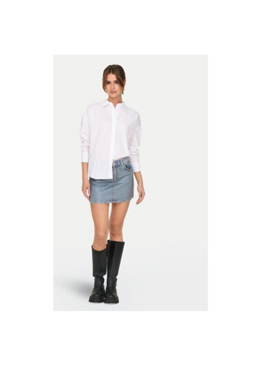 Fusta dama, Only, 304928680, Bumbac/Bumbac, Albastru, Albastru