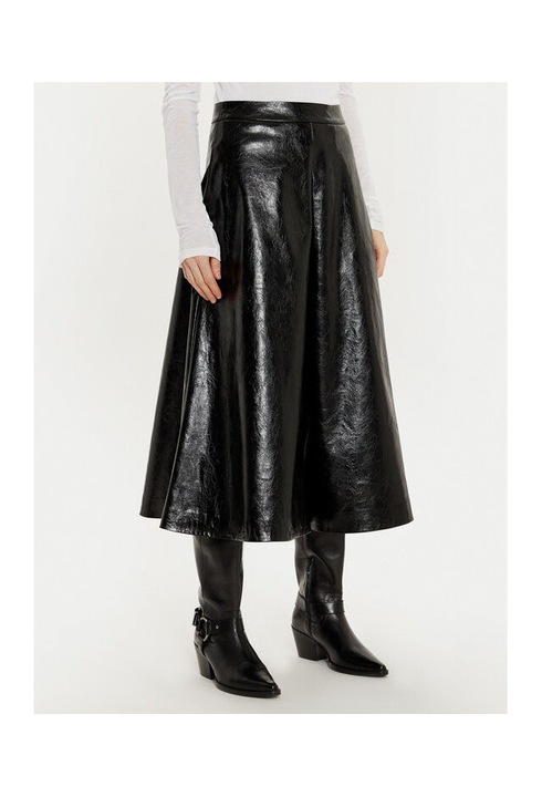 Fusta dama, Sisley, 304295195, Piele ecologica, Negru, Negru