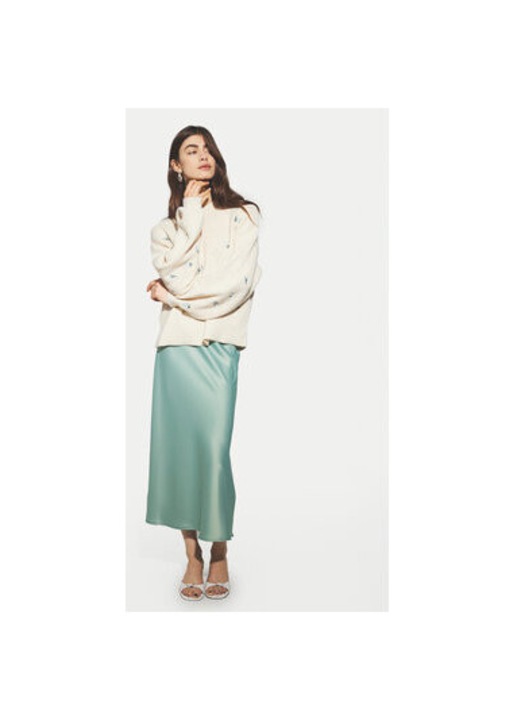 Fusta dama, Yas, 304929090, Poliester reciclat, Verde, Verde