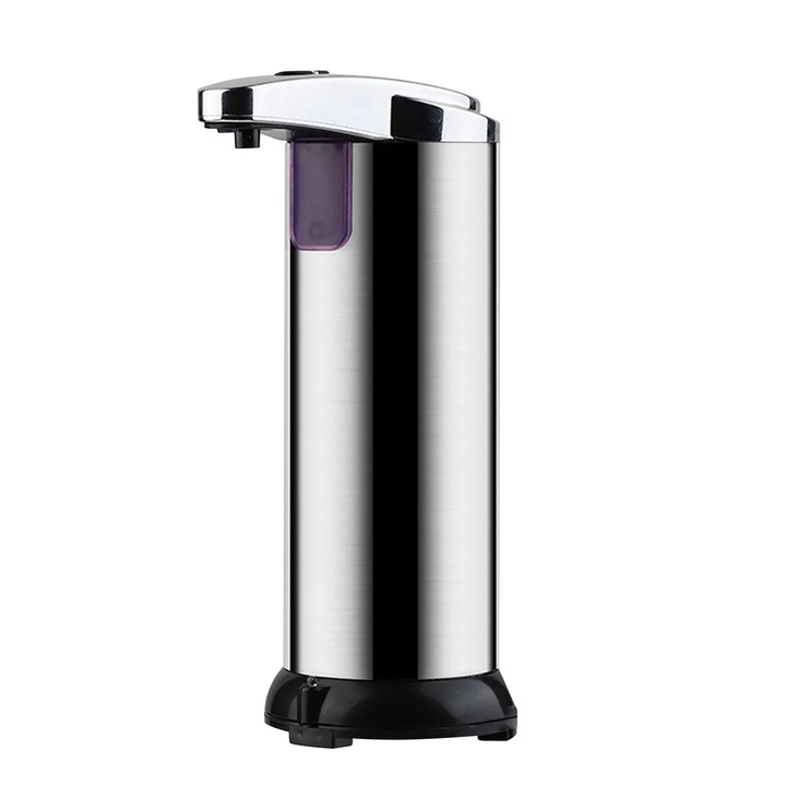 YANYXR automata szappanadagoló, rozsdamentes acél, állítható, 280ml, ezüst
