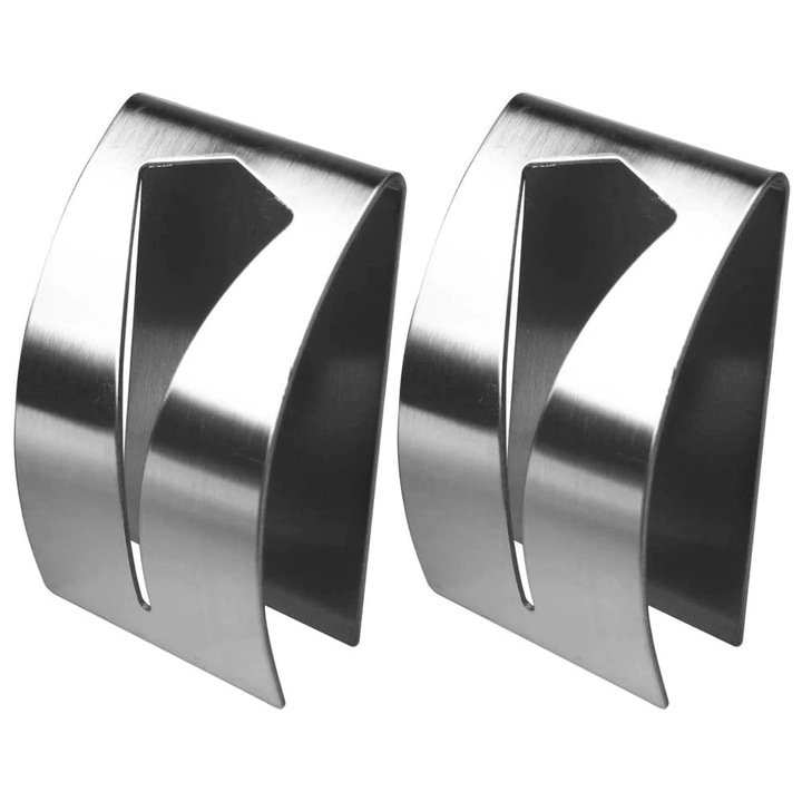 Carlig autoadeziv pentru prosoape in stil modern, instalare fara gaurire din otel inoxidabil, gol in forma de triunghi pentru prinderea ferma a prosoapelor, usor de utilizat pentru spatii de baie din bucatarie (2 bucati)