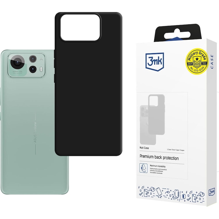 Калъф, 3mk Matt Case за Asus Zenfone 12 Ultra, Черно