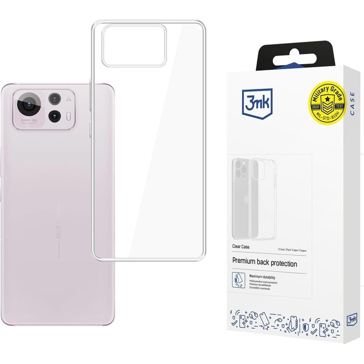 Калъф, 3mk Clear Case за Asus Zenfone 12 Ultra, Прозрачен