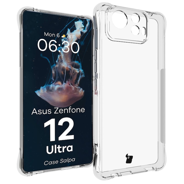 Калъф, Bizon Case Salpa за Asus Zenfone 12 Ultra, Прозрачен