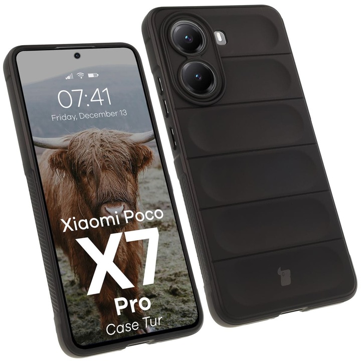 Калъф, Bizon Case Tur за Xiaomi POCO X7 Pro, Черно