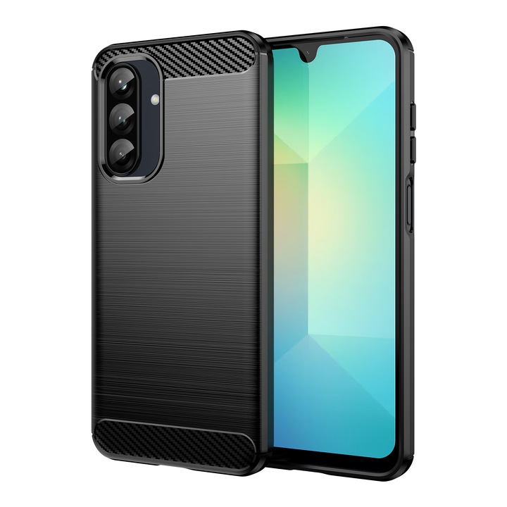 Husa telefon, pentru Samsung Galaxy A26 5G De inalta calitate subtire si usoara periata confortabila TPU Soft Feel, Carbon Fiber Negru