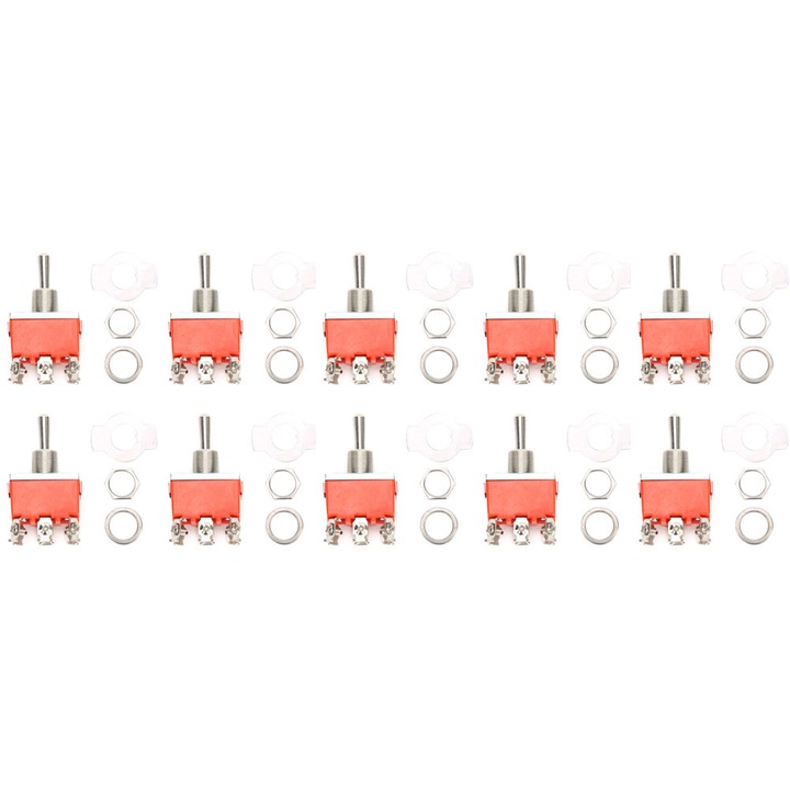 Enforose miniatűr kapcsolók, 6 tűs, kompakt kialakítás, nagy tartósság, 10 db-os készlet