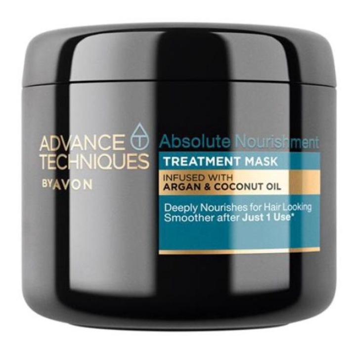 Masca de par Advance Techniques Absolute Nourishment cu ulei de argan, AVON, 375 ml