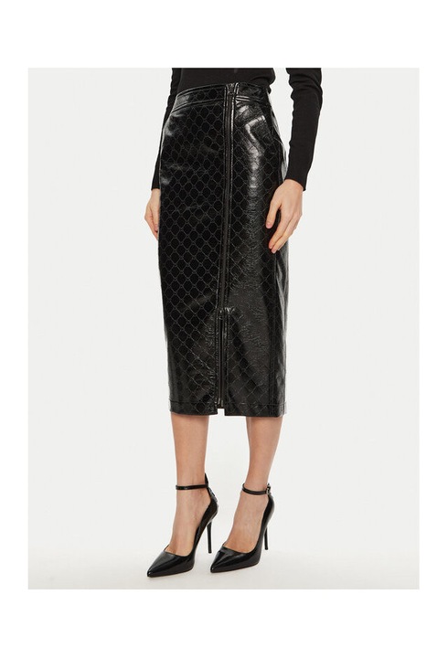 Fusta dama, Access Fashion, 304991165, Piele ecologica, Negru, Negru