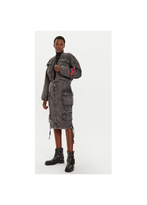 Fusta dama, Alpha Industries, 304543128, Bumbac, Gri, Gri