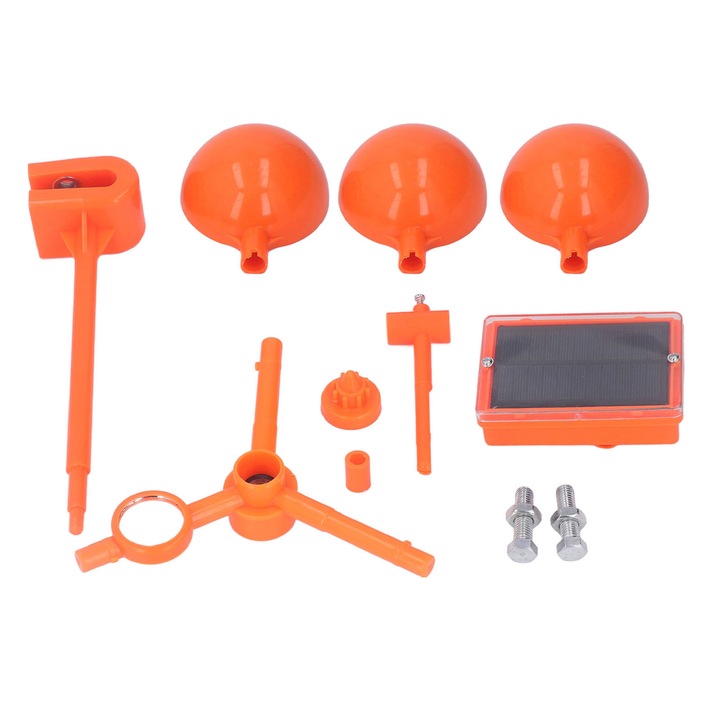 Въртящ се соларен и вятърен рефлектор, ултразвуков уред за прогонване на птици, водоустойчив дизайн, универсален монтаж, 360 градуса, артикули за вредители в градината