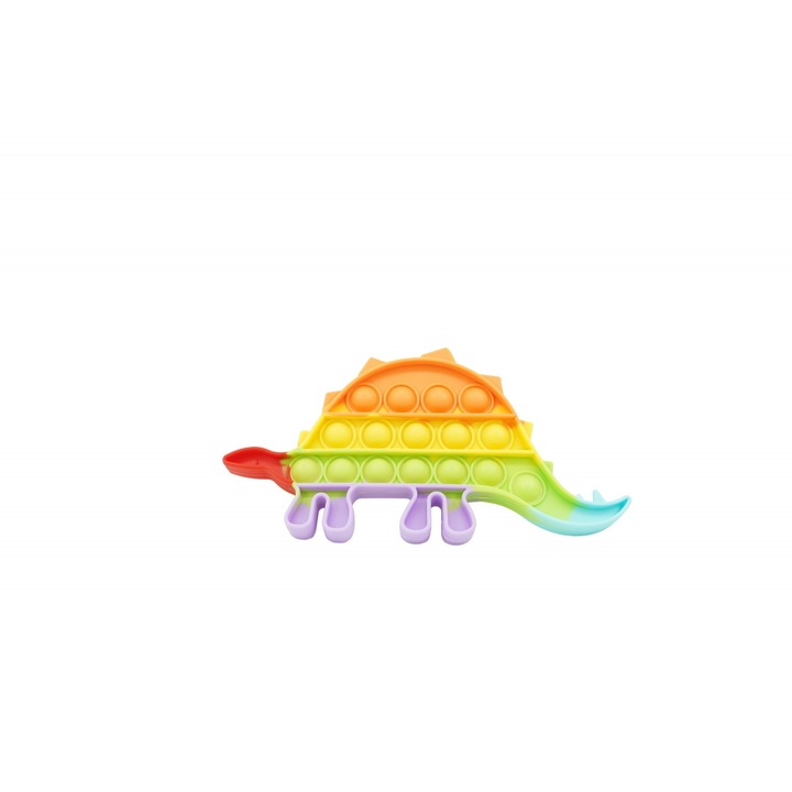 Szilikon stresszoldó játék, Flippy, Pop It Now and Flip It, Kis dinoszaurusz, többszínű V4