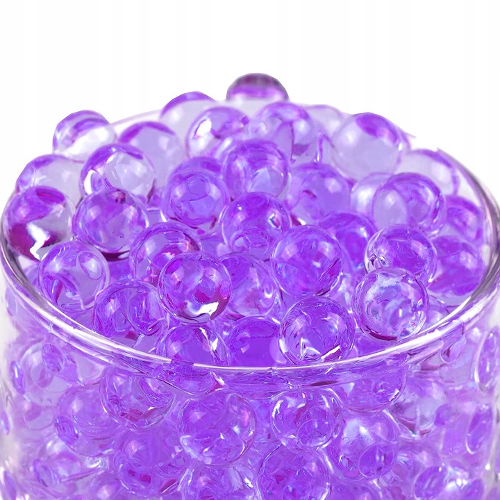 La Manuli dekoratív zselatin golyók – 10 000 újrafelhasználható lila gyöngy – növényekhez, virágkötészetekhez és kreatív játékhoz