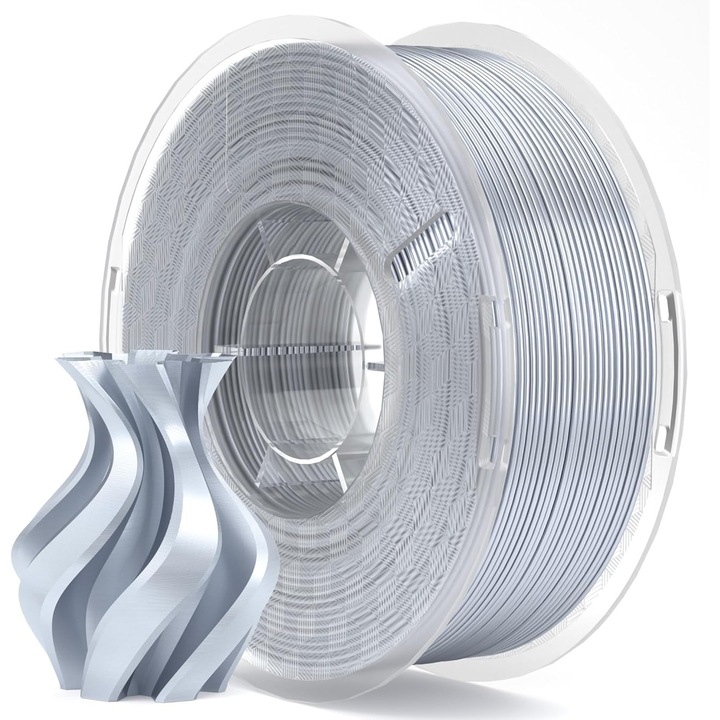 Rola filament, PLA, 1.75 mm, Argintiu Matasos, Elegoo