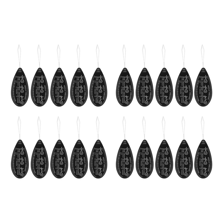 20 darabos műanyag tűbefűző készlet, fekete, otthoni használatra