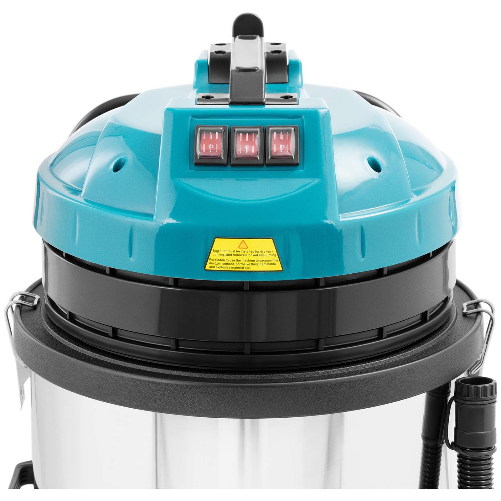 Aspirator industrial FLOORCLEAN 80PRO+, Ulsonix, 3000 W, 80 L, argintiu