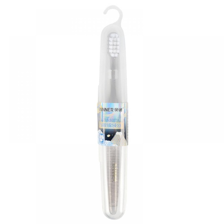 Klasszikus fogkefe, széles fejjel, puha sörtéjű kialakítással, egyenként csomagolva, 1 darab