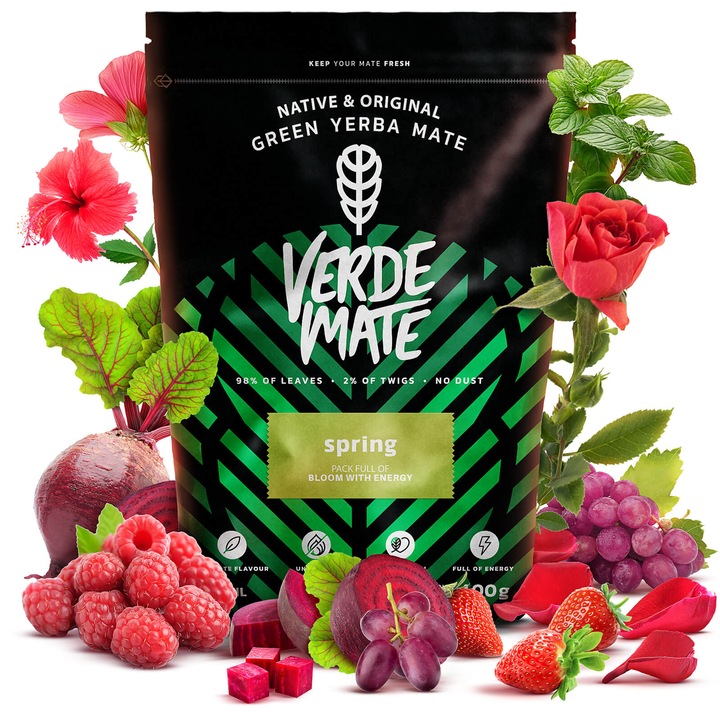 Yerba Mate Tea, Verde Mate Green Spring, Kíméletes, Légszáraz, 400g